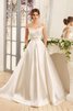 Abito da Sposa con Applique in Raso con Nastro lusso con Fusciacca A-Line - 1