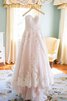 Duchesse-Linie Ärmellos sexy romantisches Brautkleid aus Spitze mit Plissierungen - 1