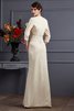 Abito mamma Sposa Naturale Lungo Senza Maniche in Raso Satin Elastico in Pizzo - 2