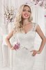 Abito da Sposa Cuore Naturale con Fiocco Allacciato Cappellino Tubino - 2