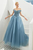 Robe de bal en satin en tulle ligne a charme romantique - 1