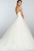 Abito da Sposa con Perline Ball Gown Naturale Senza Maniche Schiena Nuda in Tulle - 2