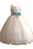 Abito da Cerimonia Bambini Tondo Ball Gown Cerniera Impero A-Line Senza Maniche - 1