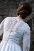 Abito da Sposa V-Scollo con Increspature con Applique in Taffeta Vintage A-Line - 4