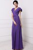 Robe demoiselle d'honneur plissé longue en chiffon avec fronce en forme - 23