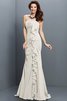 Meerjungfrau Stil Ärmelloses Chiffon Bodenlanges Brautjungfernkleid mit Empire Taille - 17