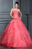 Robe de quinceanera formelle longue en organza avec lacets de bustier - 1