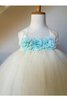 Abito da Cerimonia Bambini Ball Gown Anello Senza Maniche con Piega con Increspature A Terra - 1