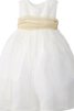 Robe de cortège enfant plissage fermeutre eclair avec sans manches textile en tulle ligne a - 1