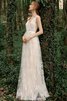 Abito da sposa sogno brillante naturale moderno particolare v-scollo - 4