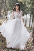 Robe de mariée en satin enchanteur longue classique romantique - 1