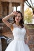 Abito da Sposa Naturale Vintage Tondo Senza Maniche A-Line in Tulle - 2