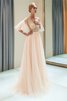 Robe de bal en tulle en 1/2 manche délicat avec zip naturel - 3