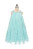 Robe de cortège enfant plissage a-ligne textile en tulle manche nulle de lotus - 4