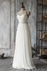 Abito da Sposa con Cristino con Piega Naturale con Increspato A-Line in Chiffon - 2