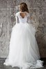 Abito da Sposa con Cascata Volant Ball Gown a Spiaggia classico stravagante con Increspature - 3