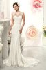 Robe de mariée long plissé distinguee romantique appliques - 1