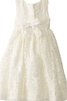 Robe de cortège enfant plissé v encolure avec perle longueur mollet avec zip - 2