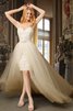 Robe de mariée distinguee moderne en dentelle sans dos textile en tulle - 1