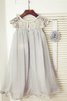 Abito da Cerimonia Bambini in Pizzo Senza Maniche in Chiffon Principessa A-Line - 2