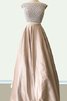 Robe de bal de princesse glamour manche nulle col u profond naturel - 3