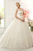 Abito da Sposa A Terra Lungo in Tulle con Fiocco Ball Gown con Applique - 1