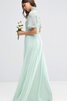 Ärmellos A-Linie schlichtes luxus Brautjungfernkleid mit Reißverschluss mit kurzen Ärmeln - 2