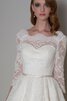 Abito da Sposa A-Line Barchetta al ginocchio in Tulle Vintage sogno - 3