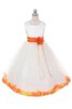 Abito da Cerimonia Bambini Senza Maniche con Increspature radiosa A-Line in Tulle Naturale - 4