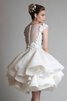 Abito da Sposa con Bottone in pizzo mini in Organza Tondo con Applique - 2