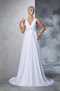 Robe de mariée classique luxueux en chiffon manche nulle de princesse - 1