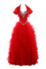 Vestido de Novia de Corte-A de Largo de Cristal de Corpiño Acentuado con Perla - 3