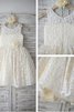 Robe de cortège enfant naturel encolure ronde de princesse avec zip ligne a - 1