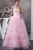 Abito dal Dolce Sedici con Applique con Increspature Senza Maniche Ball Gown - 8