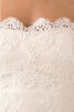 Abito da Sposa in pizzo Tubino Naturale Lungo Senza Maniche con Seghettato - 4