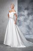 Abito da Sposa Ball Gown con Increspato in Taffeta Fuori dalla spalla Senza Maniche - 5