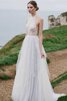 Abito da Sposa in Tulle Senza Maniche con Applique a Spiaggia Lupetto sexy - 1