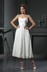 Robe de mariée vintage luxueux de tour de ceinture empire longueur mollet a-ligne - 1