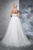 Abito da Sposa Lusso con Increspato Ball Gown Alta Vita Senza Maniche - 2