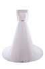Robe de mariée officiel multi couche bustier de plissé boutonné en 3/4 manche - 1