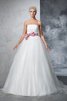 Abito da Sposa Elegante Ball Gown Farfalla Ornamento Alta Vita Senza Spalline - 4