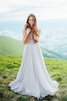 Robe de mariée nature plissage v encolure ligne a avec manche courte - 1