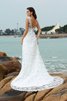 Robe de mariée delicat en plage en satin bandouliere spaghetti manche nulle - 2