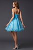 Robe fête de la rentrée courte fermeutre eclair en tulle a-ligne manche nulle - 2