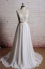 Robe de mariée informel grandiose boutonné ceinture avec chiffon - 1