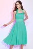 Robe demoiselle d'honneur plissé simple de princesse au drapée avec chiffon - 13