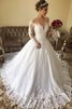 Robe de mariée avec lacets incroyable officiel vintage longue - 1