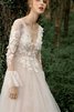 Abito da sposa con fiore naturale sogno convenzionale in tulle scintillante - 5