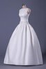 Robe de mariée luxueux vintage pendant manche nulle en satin - 3