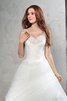 Robe de mariée longue naturel elégant fermeutre eclair bandouliere spaghetti - 6